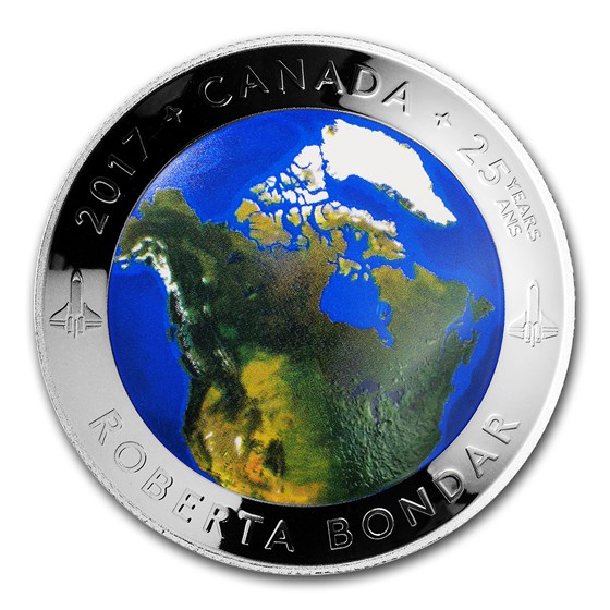 2017 Canada 1 oz Silver $25 A View of Canada from Space Proof 2017 Canada 1 oz Silver $25 A View of Canada from Space Proof